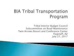 BIA Tribal Transportation Program