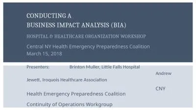 Presenters:		Brinton Muller, Little Falls Hospital