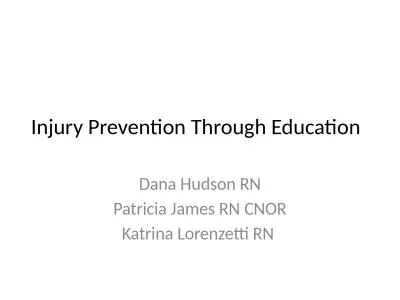 Injury Prevention Through Education