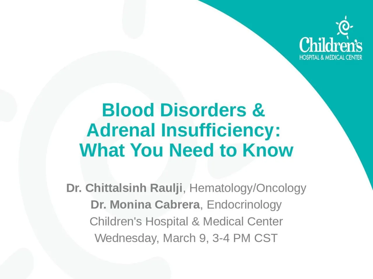 PPT-Blood Disorders & Adrenal Insufficiency: