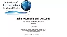 Schistosomiasis and Cestodes