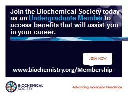 Join the Biochemical Society today as an