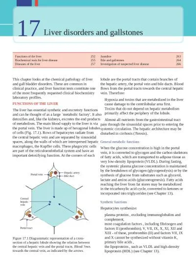 17  Liver disorders and gallstones