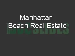Manhattan Beach Real Estate