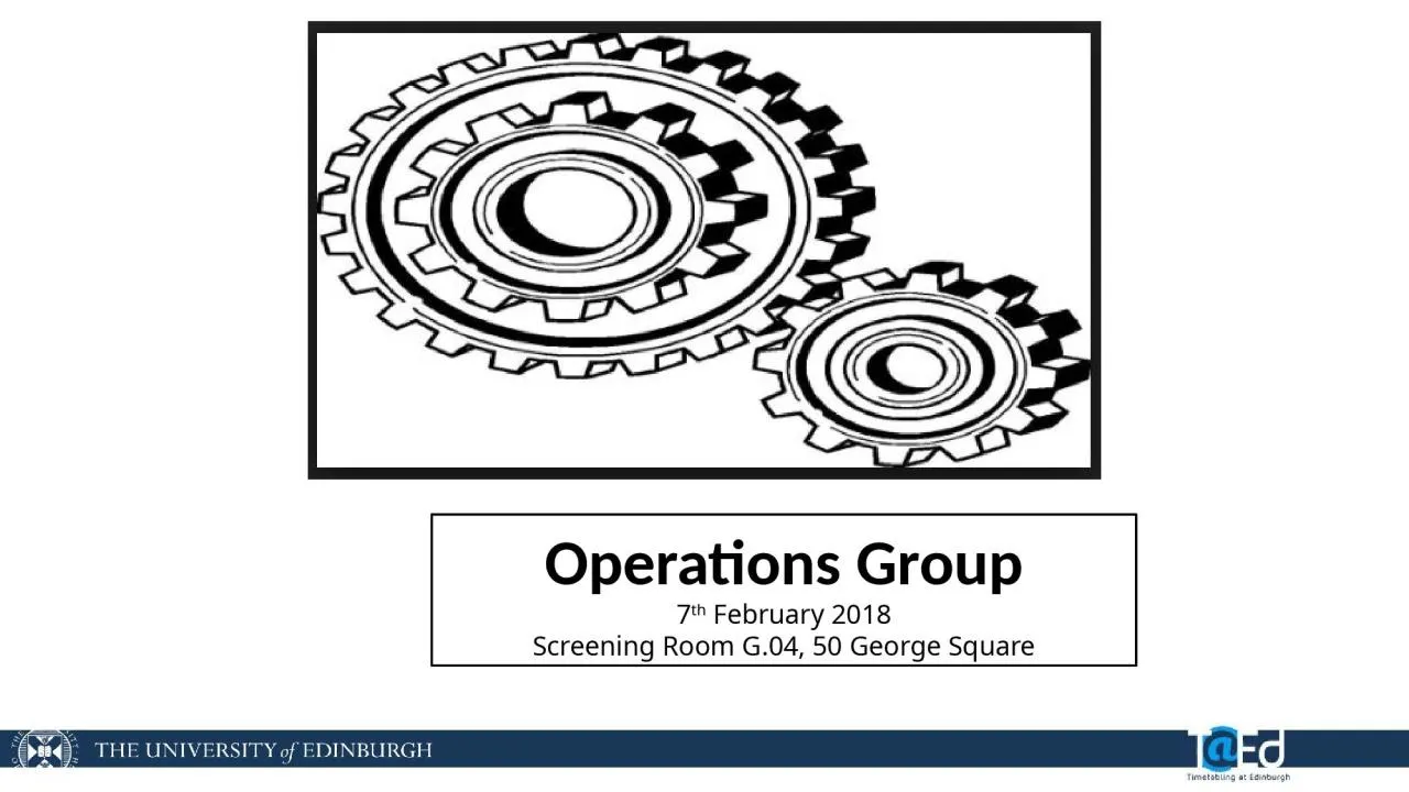 PPT-Operations Group 7 th February 2018