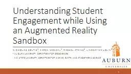 Understanding Student Engagement while Using an Augmented Reality Sandbox