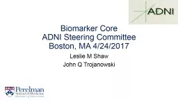 Biomarker Core ADNI Steering Committee