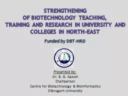 Strengthening  of Biotechnology Teaching,