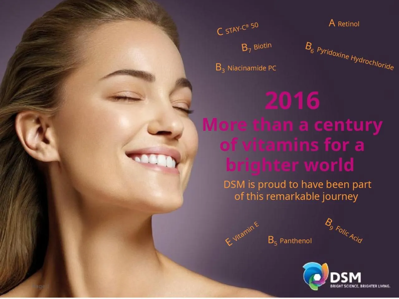 PPT-1 2016 More than a century of vitamins for a brighter world