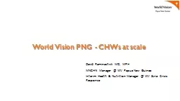 World Vision PNG   - CHWs