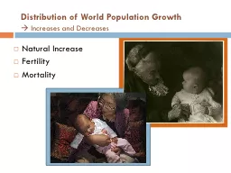 Distribution of World Population