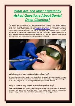 What Are The Most Frequently Asked Questions About Dental Deep Cleaning?