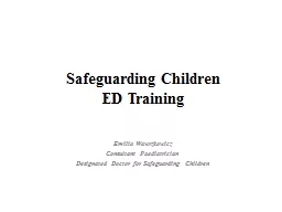 Safeguarding Children ED Training