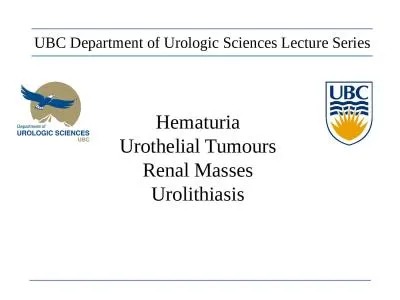 Hematuria Urothelial  Tumours