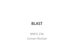 BLAST BNFO 236 Usman Roshan