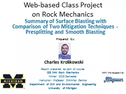Web-based Class Project on Rock Mechanics