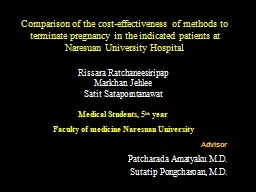 Comparison of the cost-effectiveness of methods to terminate pregnancy in the indicated