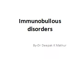 Immunobullous  disorders