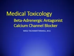 Medical Toxicology 	 Beta-Adrenergic Antagonist