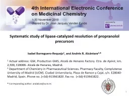 Systematic study of lipase-catalyzed resolution of propranolol precursors