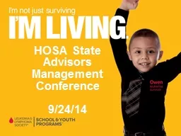 HOSA State Advisors Management Conference