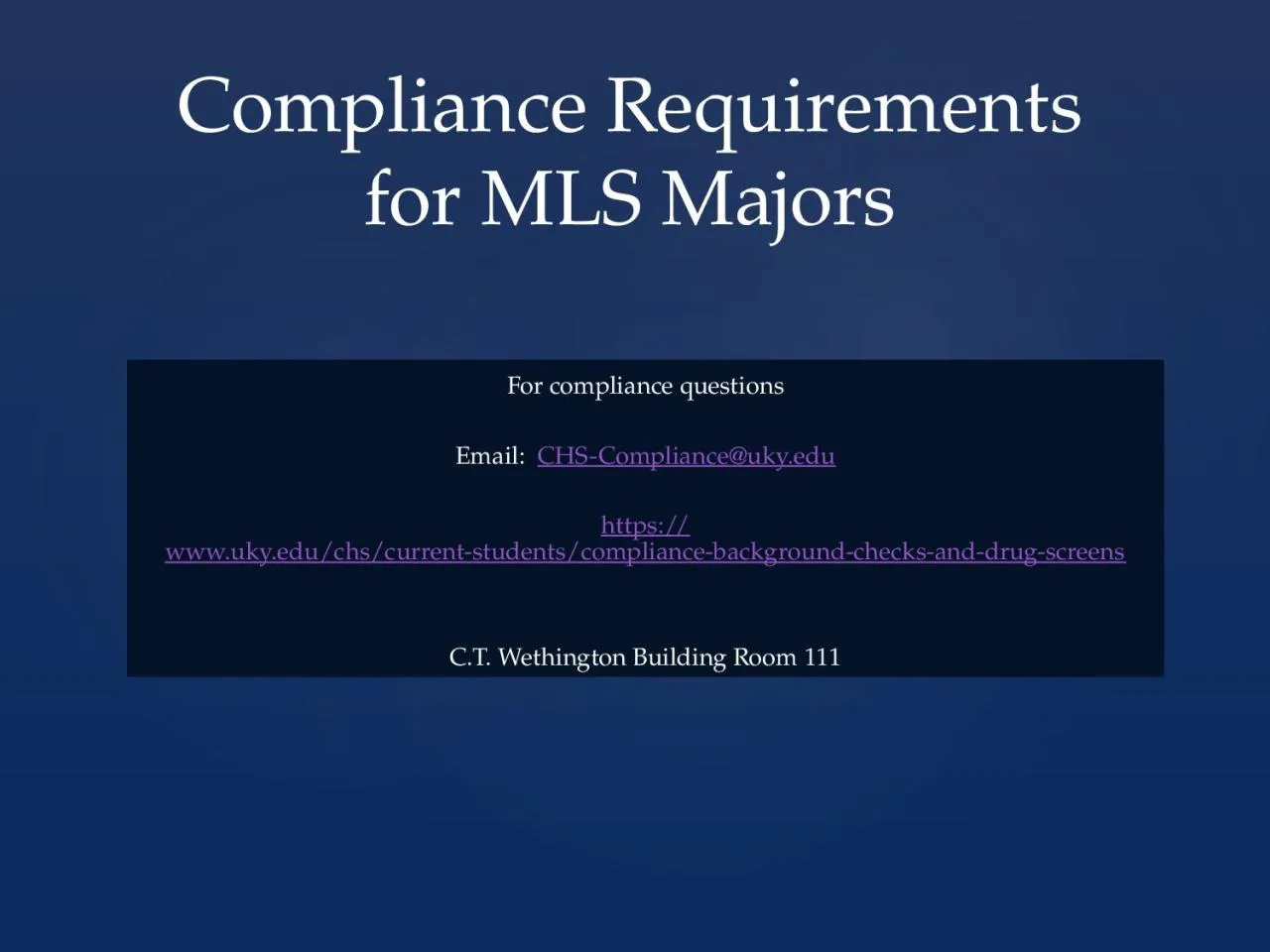 PPT-Compliance Requirements