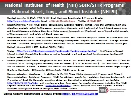 National Institutes of Health (NIH) SBIR/STTR Programs