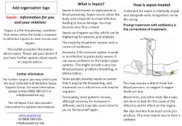 PPT-Sepsis - Information for you and your relatives