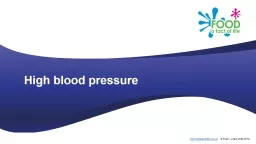 High blood pressure High blood pressure