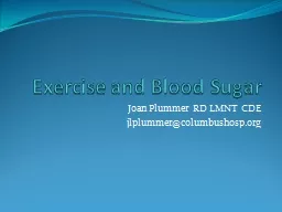 Exercise and Blood Sugar