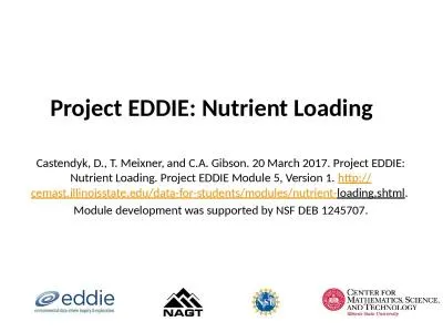 Project EDDIE: Nutrient Loading