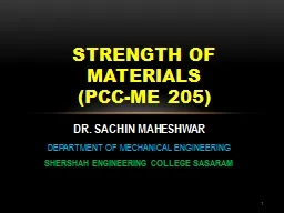 1 STRENGTH OF MATERIALS (