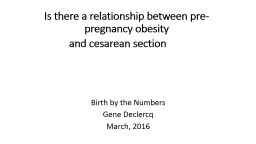 Is there a relationship between pre-pregnancy obesity