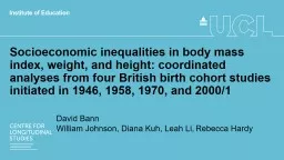 Socioeconomic inequalities in childhood and adolescent body-mass index, weight, and height