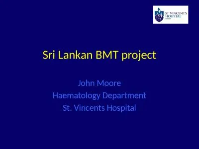 Sri Lankan BMT project John Moore