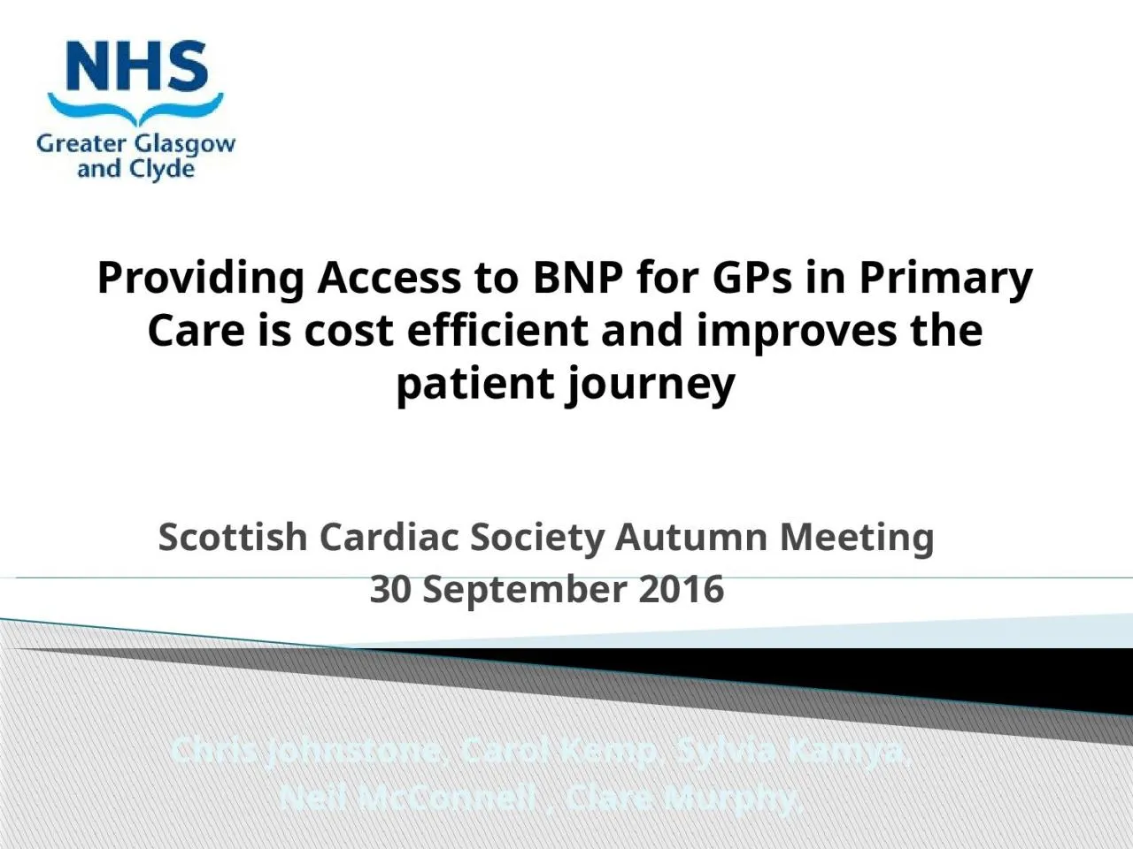 PPT-Providing Access to BNP for GPs in Primary Care is cost efficient and improves the patient