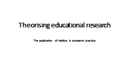 Theorising educational research