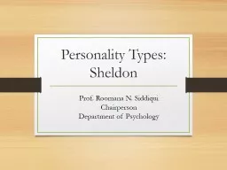 Personality Types: Sheldon