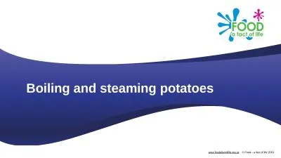 Boiling and  steaming potatoes