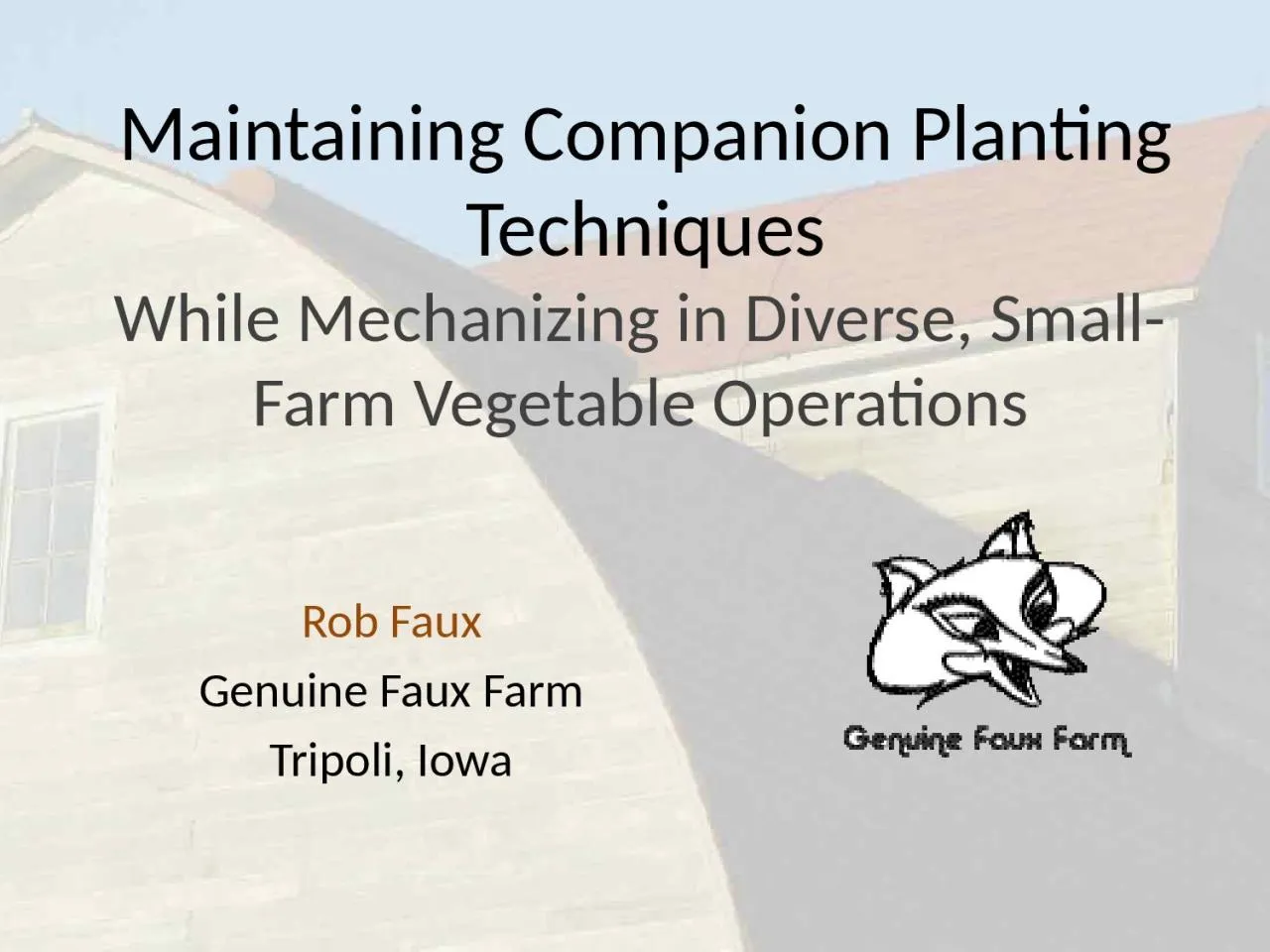 PPT-Maintaining Companion Planting