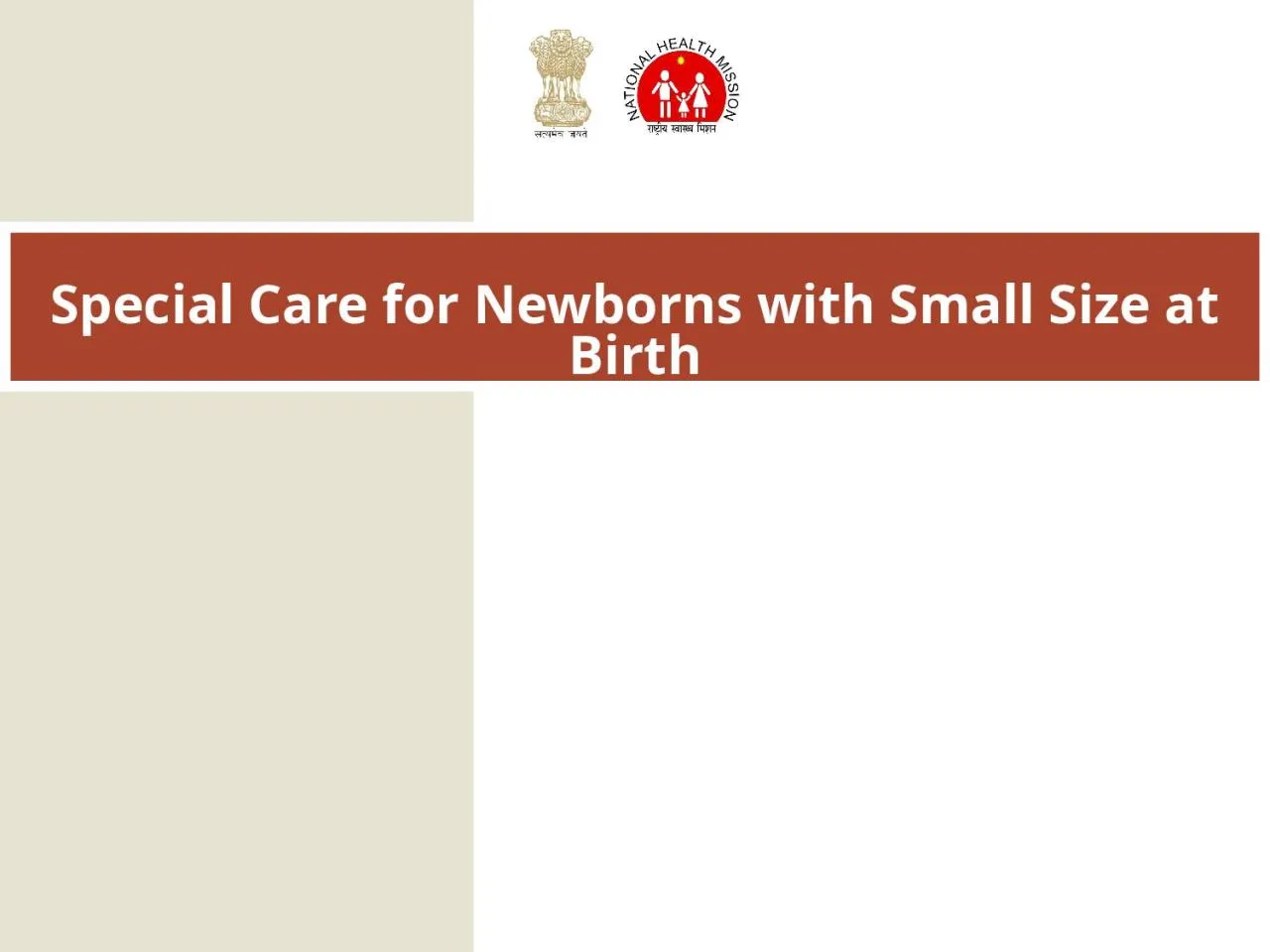 PPT-Special Care for Newborns with Small Size at Birth