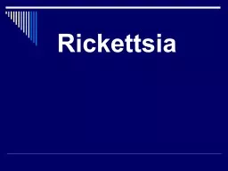 Rickettsia   General Features