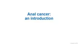Anal cancer: an introduction