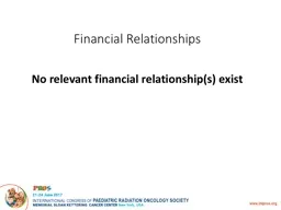 Financial Relationships No relevant financial relationship(s) exist
