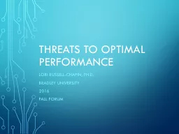 Threats to Optimal Performance