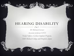 Hearing disability Dr  Mohnish Grover