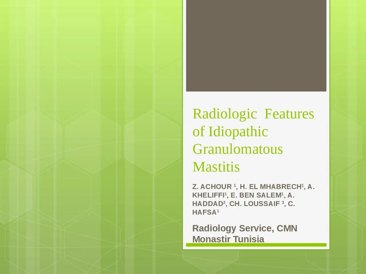 PPT-Radiologic Features of Idiopathic