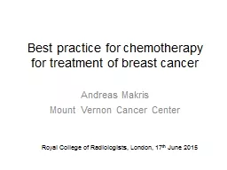 PPT-Best practice for chemotherapy for treatment of breast cancer