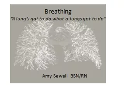 Breathing  “A lung’s got to do what a lungs got to do”