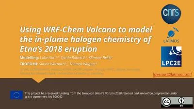 Using WRF- Chem  Volcano to model the in-plume halogen chemistry of Etna’s 2018 eruption